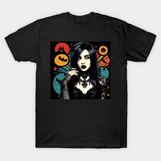 Gothic Girl Halloween T-Shirt